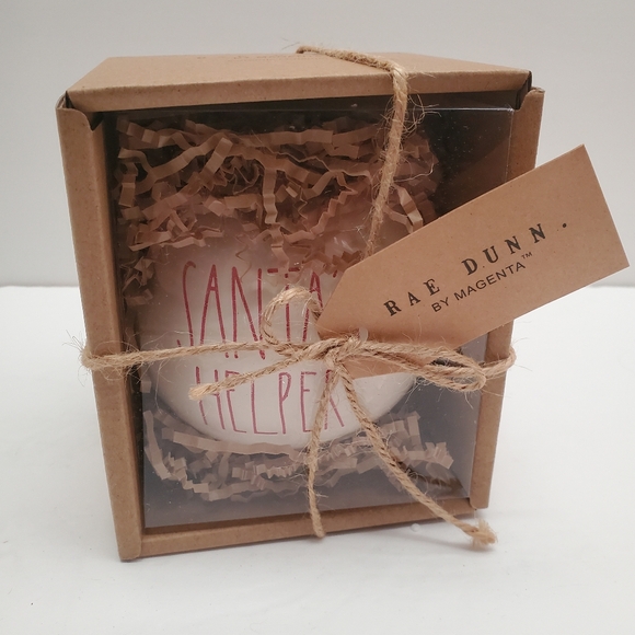 Rae Dunn Ceramic Christmas Ornaments HOLLY JOLLY, TIS THE SEASON, JINGLE BELLS - Picture 5 of 5